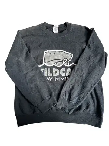 WILDCAT SWIMMING 블랙 크루넥 트레이닝복