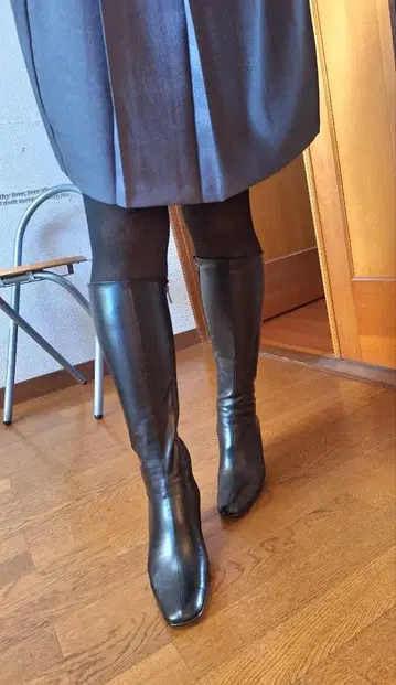 다이애나 롱 부츠 블랙 24.5cm