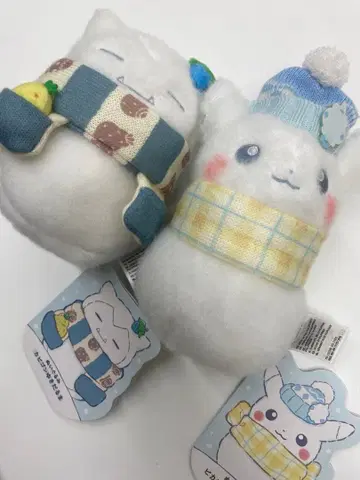 봉제 인형 피카츄 눈사람 카비곤 눈사람 2개 세트 포켓몬