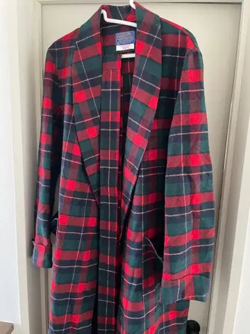 컨디션 최상 펜들턴 울 체크 가운 코트