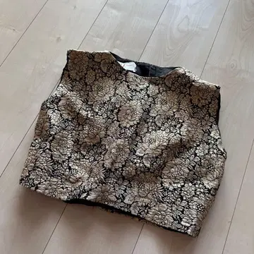 빈티지 구제 의류 골드 자수 베스트 포멀