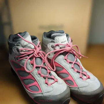 232-30 mont-bell 등산화 그레이/핑크 25.5cm