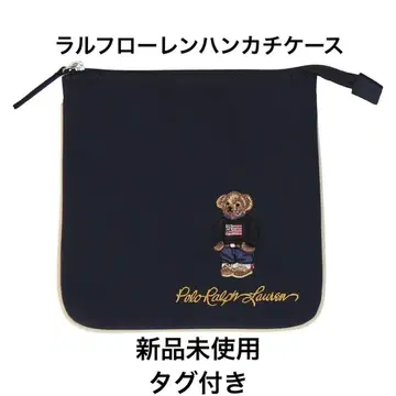 [ 새상품 ] 폴로 랄프로렌 손수건 케이스 폴로베어 네이비
