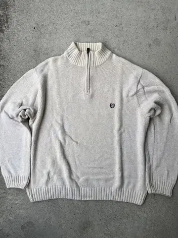 CHAPS 하프 지퍼 니트 스웨터 XXL / 아이보리