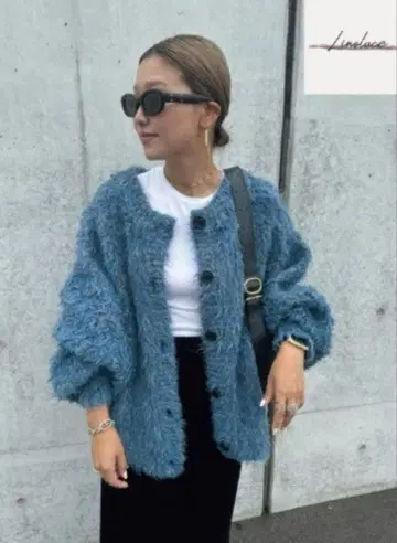 시마무라 리노루세 hideka 2way 가디건 중청 L