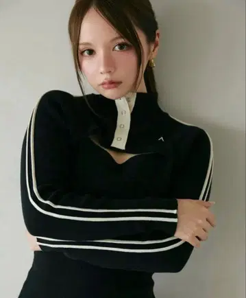 andmary Ava line knit mini dress