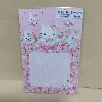 미사용 헤이세이 레트로 헬로키티 엽서 4장입 2004년