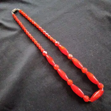 [ 목걸이 ] 빨간색 앤티크 비즈