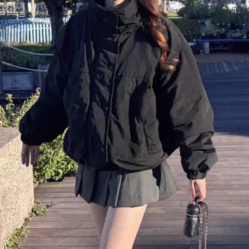 충전솜 스탠드 카라 몬스터 코트 아우터