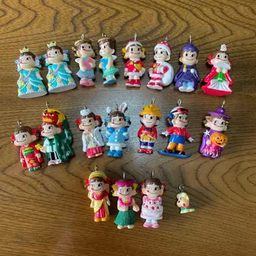 페코짱 컬러풀 캐릭터 스트랩 세트 19개