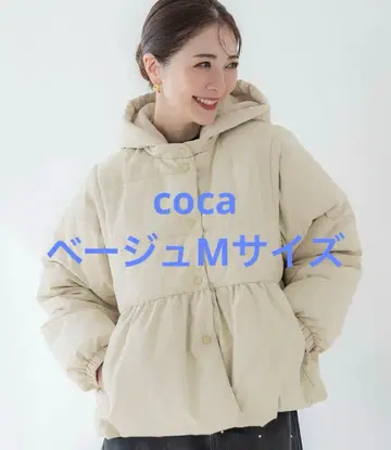 [ 새상품급 ] coca 개더 충전솜 아우터 베이지 M 사이즈