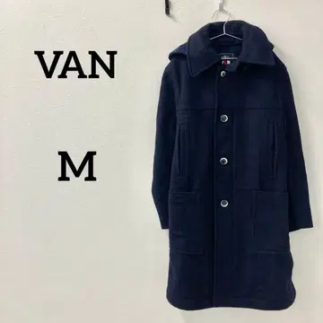 VAN JAC 울 더플풍 코트 네이비 M 사이즈