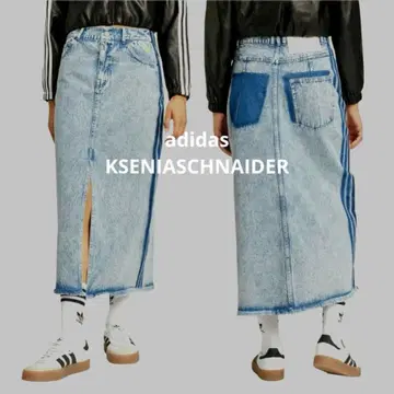 아디다스 KSENIASCHNAIDER 데님 맥시 스커트