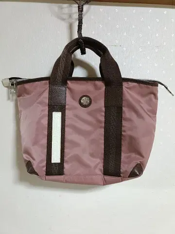 오로비안코 핑크 x 브라운 토트백