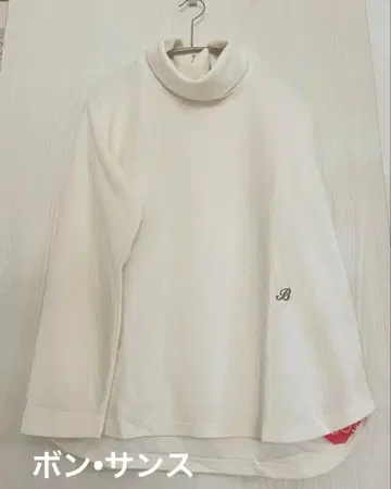 본 산스 핫 락사 포인트 자수 오프 터틀넥 풀오버