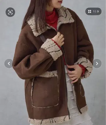 Kastane 카스타네 리버서블 웨이브 보아 플라이트 자켓