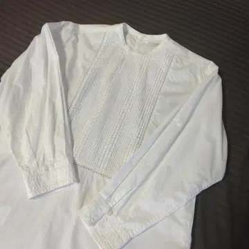 누키테파 핀턱 튜닉 블라우스