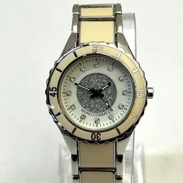 가동품 모노콤므사 MONO COMME CA 여성 손목시계 아이보리