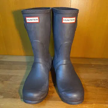 HUNTER 헌터 레인부츠 오리지널 숏 브라운 방수 장화 UK6