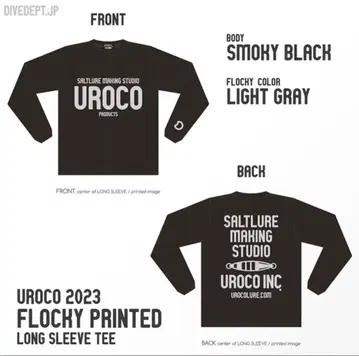 UROCO 2023 플로키 프레스 롱 슬리브 티