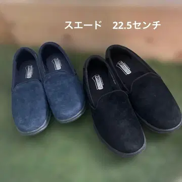 당일 발송 2족 세트 Skechers 슬립온 네이비 블랙 5.5