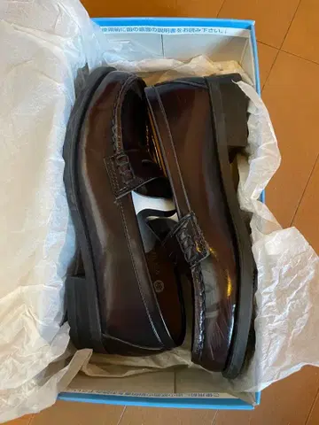 3일 사용 23.5cm HARUTA 다크 브라운 로퍼