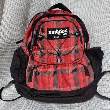 mad dog gear 빨검 체크 백팩 콜맨 대용량