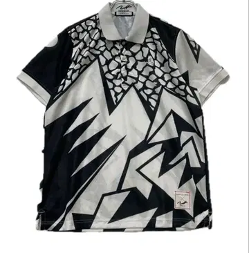 MARK & LONA 메쉬 피케 셔츠 블랙/화이트