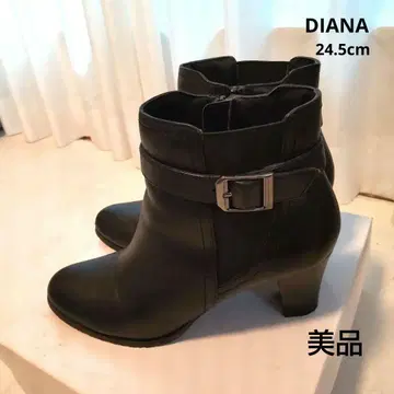 DIANA 다이애나 천연 가죽 벨트 숏부츠 청키힐