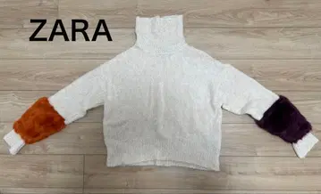 ZARA 크림색 터틀 니트 스웨터 S 사이즈
