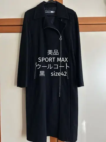 새상품급 SPORT MAX 울 코트 블랙 size 42
