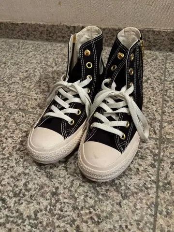 ALL STAR 블랙 하이컷 스니커즈