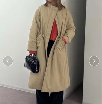 충전솜 롱 밀리터리 코트