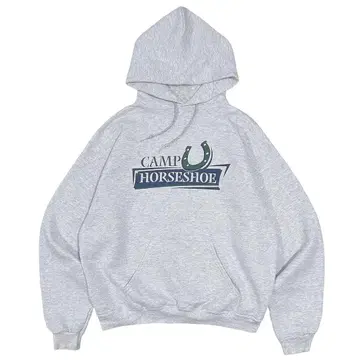 빈티지 후드 맨투맨 미국 캠핑 기업 로고 애쉬 그레이