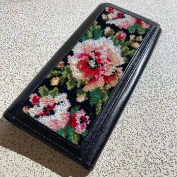 FEILER 페이러 장지갑 문라이트 플라워 블랙 10 x 19cm