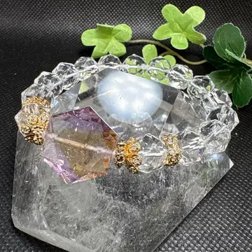 아메트린 육망성 수정 팔찌