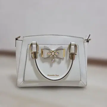 사만사 베가 화이트 리본 포함 토트백 숄더백