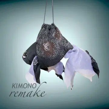 금붕어 백 기모노 리메이크 의상 일본풍 패턴 일본 의류