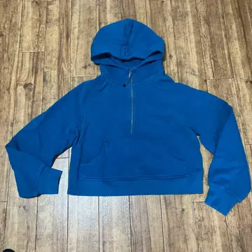 룰루레몬 속기모 하프 지퍼 후드티 파랑 XS S