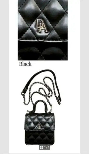 DIANTE Quilted leather logo mini bag