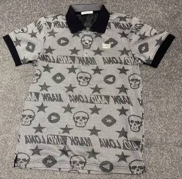 스컬 프린트 피케 셔츠 46 사이즈