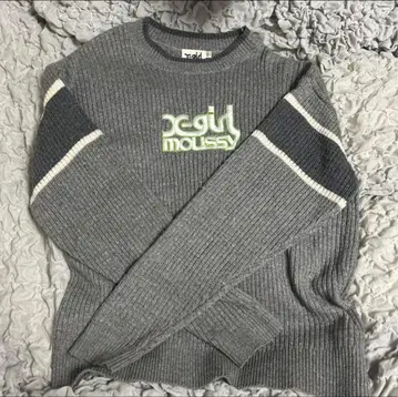 xgirl 그레이 리브 스웨터