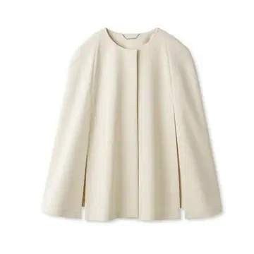 셀포드 아이보리 노카라 케이프 자켓