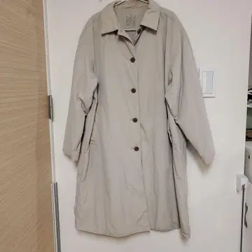 무인양품 베이지 나일론 롱 코트 M 사이즈