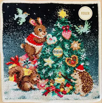 리틀 크리스마스 나이트 손수건 기프트 크리스마스 트리 다람쥐