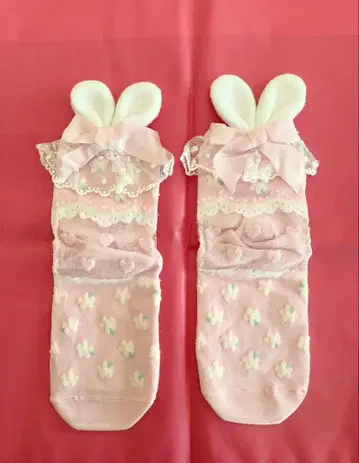 Angelic Pretty 삭스 양말 토끼 귀 핑크