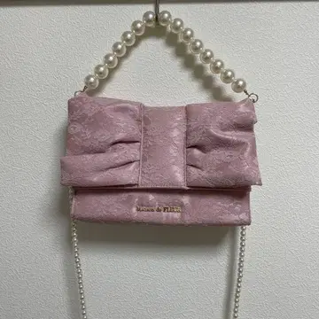 메종 드 플뢰르 레이스 리본 펄 백