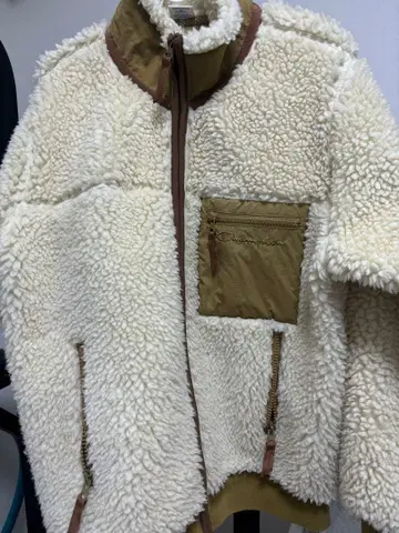Champion 플리스 자켓 M 사이즈 아이보리