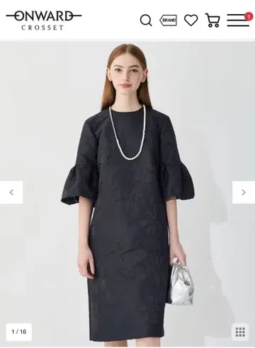 23구 APPLAUDIR 마니피크 플라워 자카드 드레스