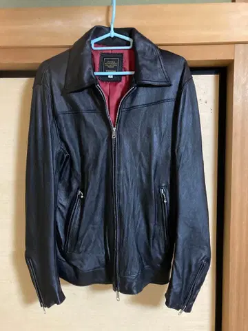 PURE GOLDTYLER 램 가죽 싱글 라이더 자켓 남성용 사이즈 3